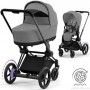 Коляска Cybex e-Priam 2 в 1 Mirage Grey шасси Matt Black с электроприводом