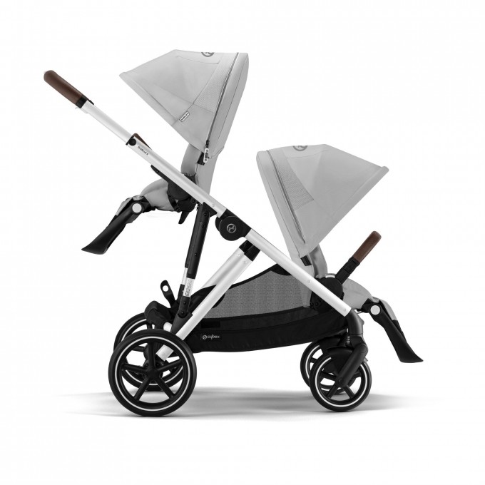 Stroller for twins Cybex Gazelle S Silver Lava Grey