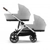 Stroller for twins Cybex Gazelle S Silver 2 in 1 Lava Grey