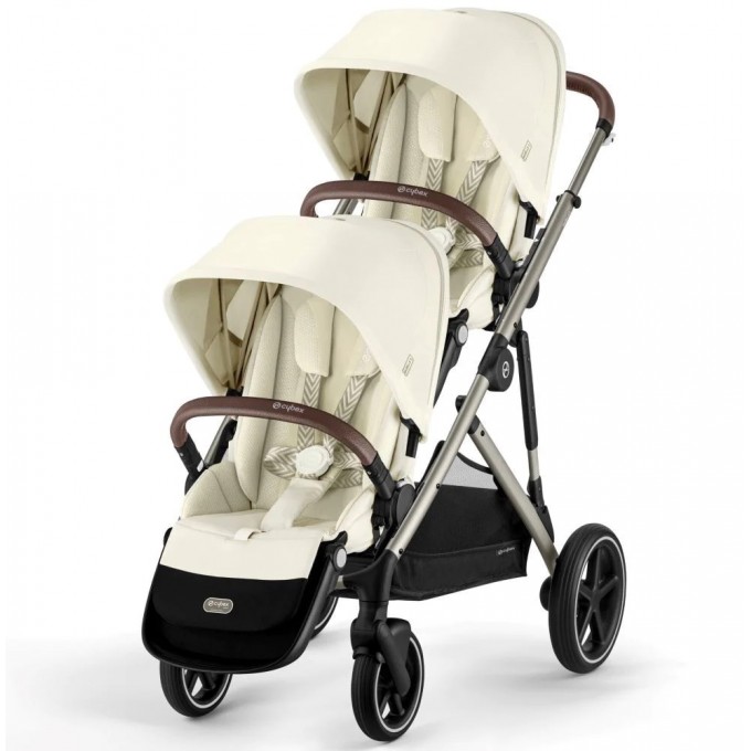 Stroller for twins Cybex Gazelle S Seashell Beige