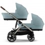 Cybex Gazelle S 2 in 1 Sky Blue stroller for twins