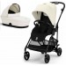 Коляска Cybex Melio 2 в 1 Carbon Canvas White (люлька модель 2024 р)