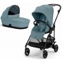 Коляска Cybex Melio 2 в 1 Carbon Stormy Blue (люлька модель 2024 г)