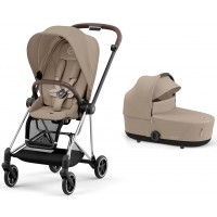 Cybex Mios 4.0 stroller 2 in 1 Cozy Beige chassis Chrome Brown