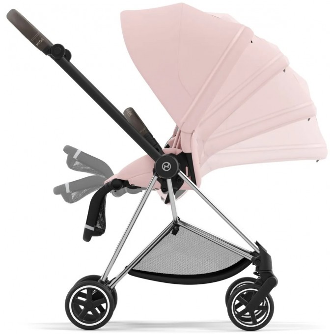 Прогулянкова коляска Cybex Mios 4.0 Peach Pink шасі Chrome Brown