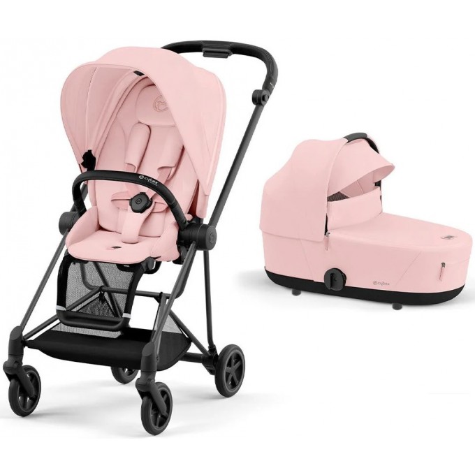 Cybex Mios 4.0 stroller 2 in 1 Peach Pink chassis Matt Black