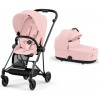 Cybex Mios 4.0 stroller 2 in 1 Peach Pink chassis Matt Black