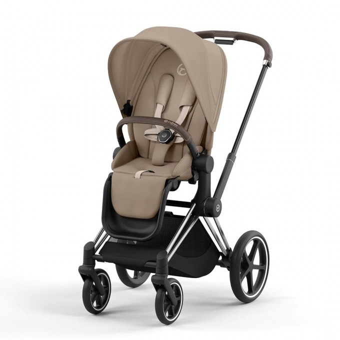 Cybex Priam 4.0 stroller 3 in 1 Cozy Beige chassis Chrome Brown