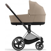 Cybex Priam 4.0 люлька Cozy Beige + шасси Chrome Brown