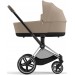 Cybex Priam 4.0 коляска 3 в 1 Cozy Beige шасі Chrome Brown