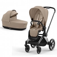Cybex Priam 4.0 stroller 2 in 1 Cozy Beige chassis Chrome Black