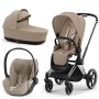 Cybex Priam 4.0 коляска 3 в 1 Cozy Beige шасі Chrome Black