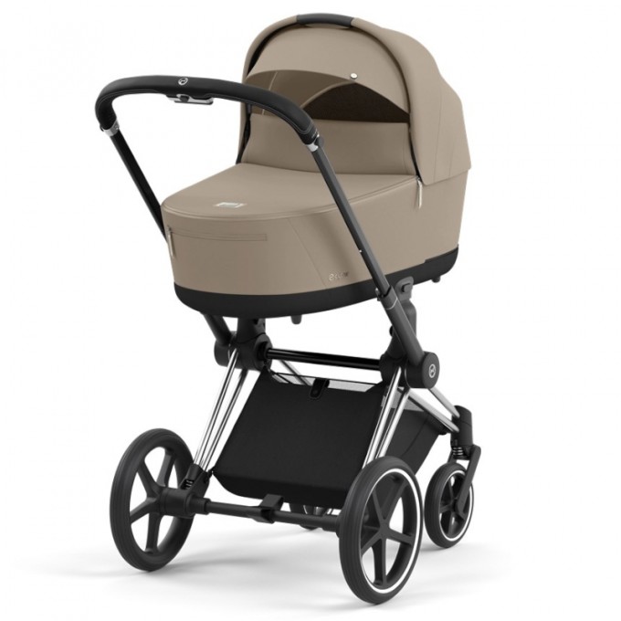 Cybex Priam 4.0 люлька Cozy Beige + шасі Chrome Black
