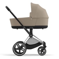 Cybex Priam 4.0 люлька Cozy Beige + шасси Chrome Black