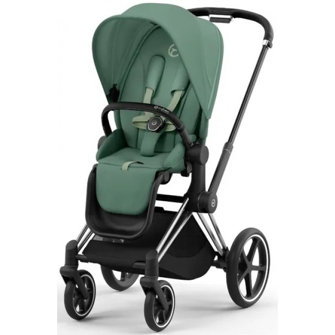 Cybex Priam 4.0 stroller 3 in 1 Leaf Green chassis Chrome Black