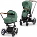 Stroller Cybex e-Priam 2 in 1 Leaf Green chassis Chrome Brown
