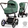 Коляска Cybex e-Priam 2 в 1 Leaf Green шасі Rosegold з електроприводом