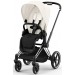 Cybex Priam 4.0 stroller 3 in 1 Off White chassis Chrome Black