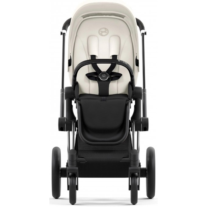 Cybex Priam 4.0 stroller 3 in 1 Off White chassis Chrome Black