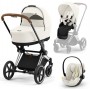 Cybex Priam 4.0 off white 3 в 1 шасси Chrome Brown автокресло Seashell Beige