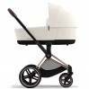 Cybex Priam 4.0 люлька Off White + шасі Rosegold