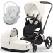 Cybex Priam 3 в 1 Off White шасі Rosegold 4.0 автокрісло Cloud T i-Size White