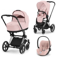 Cybex Priam 4.0 коляска 3 в 1 Peach Pink шасси Chrome Black