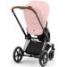 Cybex Priam 4.0 stroller 3 in 1 Peach Pink chassis Chrome Brown