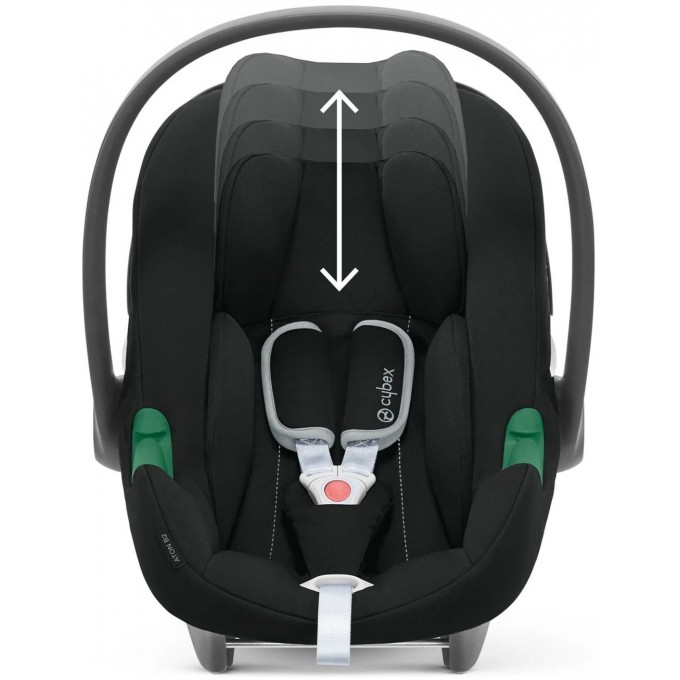 Stroller Cybex Priam 4.0 black 3 in 1 chassis Chrome Black car seat Aton B2