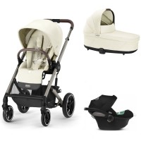 Коляска Cybex Balios S Lux 3 в 1 Seashell Beige автокрісло Aton S2 i-Size