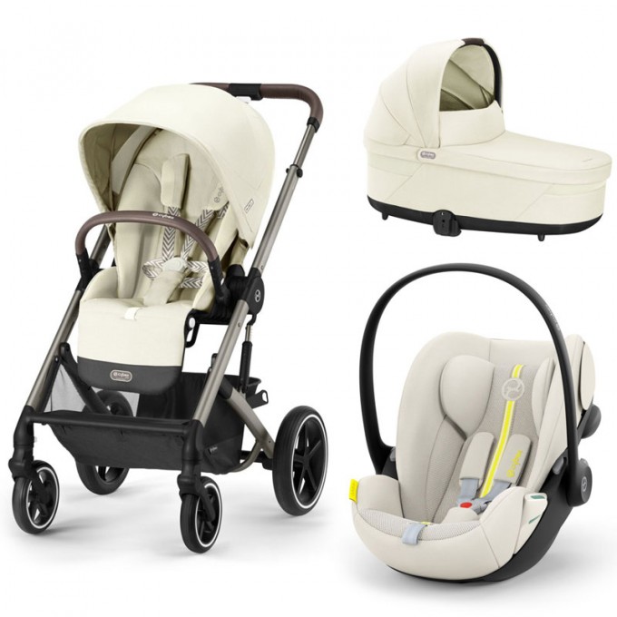 Коляска Cybex Balios S Lux 3 в 1 Seashell Beige автокрісло Cloud G plus