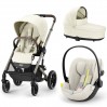 Stroller Cybex Balios S Lux 3 in 1 Seashell Beige car seat Cloud G plus