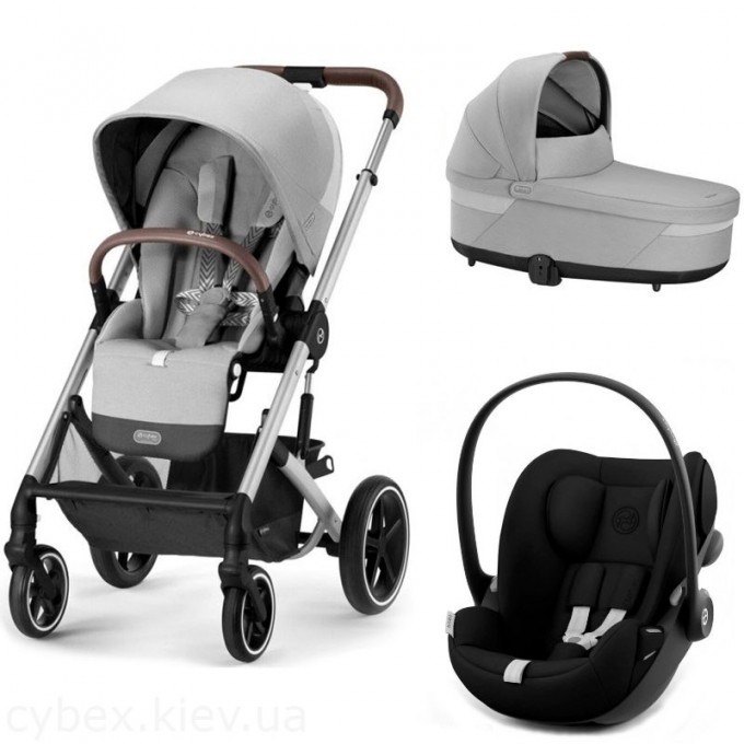 Stroller Cybex Balios S Lux 3 in 1 Stone Grey car seat Cloud G Magic Black