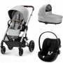 Stroller Cybex Balios S Lux 3 in 1 Stone Grey car seat  Cloud G Magic Black