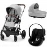 Коляска Cybex Balios S Lux 3 в 1 Stone Grey автокресло Cloud G Magic Black