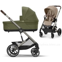 Коляска Cybex Balios S Lux Taupe 2 в 1 Almond Beige люлька Moss Green Коляска Cybex Balios S Lux Taupe 2 в 1 Almond Beige люлька Moss Green