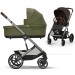 Коляска Cybex Balios S Lux Taupe 2 в 1 Chocolate Brown люлька Moss Green