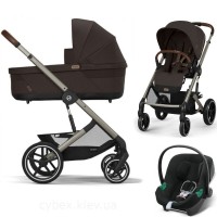 Коляска Cybex Balios S Lux 3 в 1 Chocolate Brown автокрісло Aton B2 i-Size