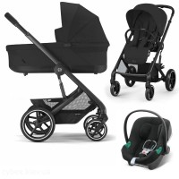 Коляска Cybex Balios S Lux 3 в 1 Moon Black автокресло Aton B2