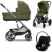 Коляска Cybex Balios S Lux 3 в 1 Moss Green автокресло Cloud G Magic Black