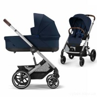 Коляска Cybex Balios S Lux Silver 2 в 1 Ocean Blue