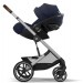 Stroller Cybex Balios S Lux 3 in 1 Stone Grey carrycot Ocean Blue and Cloud G plus Ocean Blue car seat