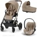 Stroller Cybex Balios S Lux Taupe 3 in 1 Almond Beige car seat Cloud T plus