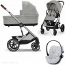 Stroller Cybex Balios S Lux 3 in 1 Stone Grey car seat  Cloud G Fog Grey 