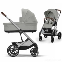 Коляска Cybex Balios S Lux Silver 2 в 1 Stone Grey