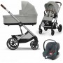 Коляска Cybex Balios S Lux 3 в 1 Stone Grey автокрісло Aton B2 i-Size steel grey