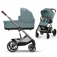 Коляска Cybex Balios S Lux Taupe 2 в 1 Stormy Blue