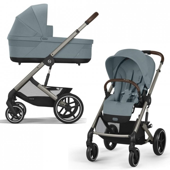 Коляска Cybex Balios S Lux Taupe 2 в 1 Stormy Blue 