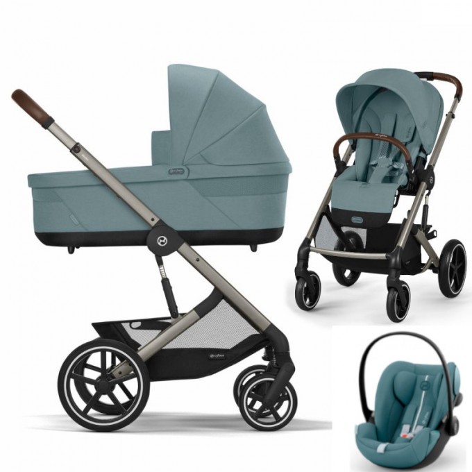 Коляска Cybex Balios S Lux 3 в 1 Stormy Blue автокрісло Cloud G plus