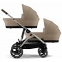 Cybex Gazelle S 2 в 1 Almond Beige коляска для двойни